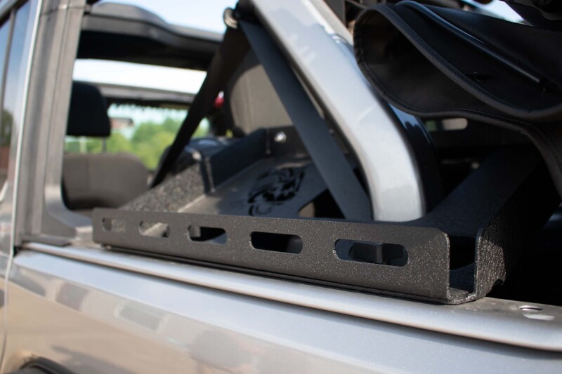 Jeep Wrangler Unlimited Tub Rail Tie Downs - Fishbone Offroad - Powdercoat Steel - Black - `18-`27